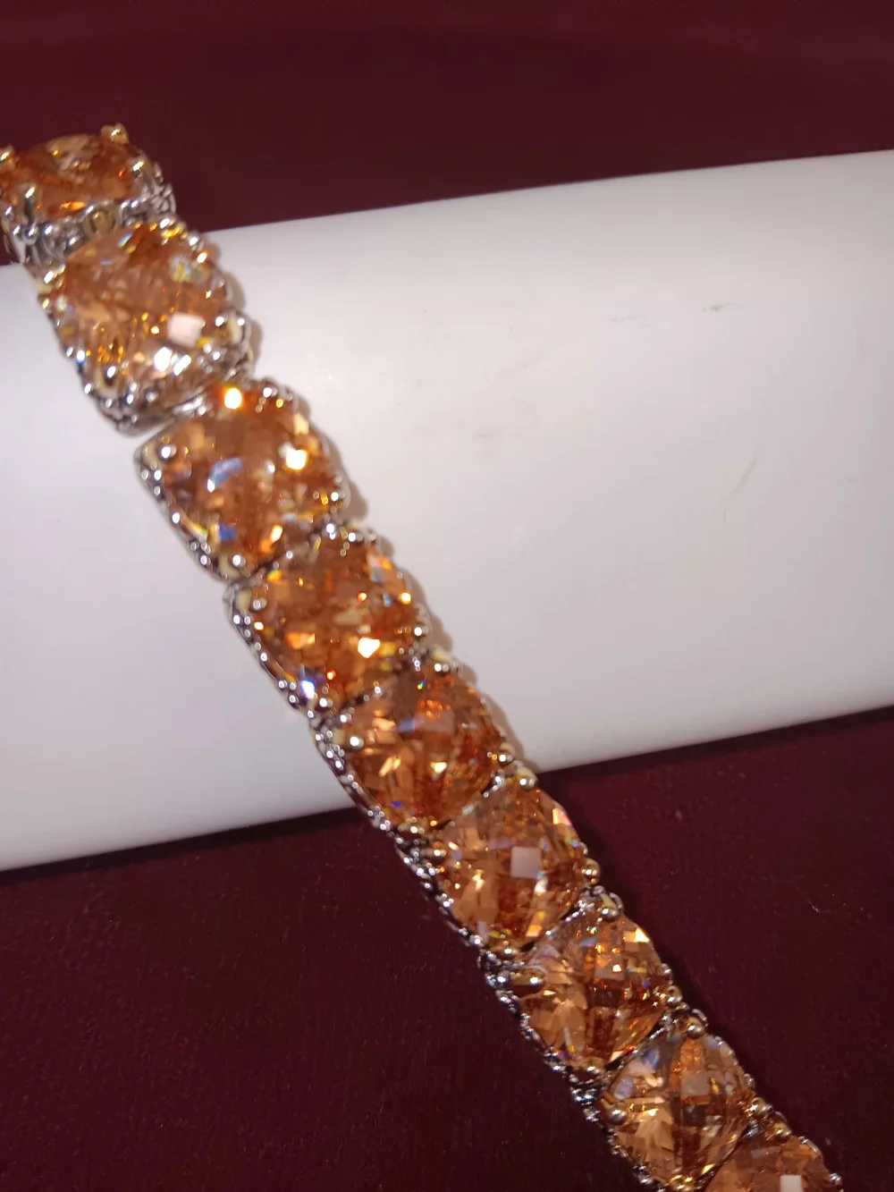 Vintahe Park Lane Champagne   Rose Gold-Tone Crystal Bracelet - Picture 4 of 6